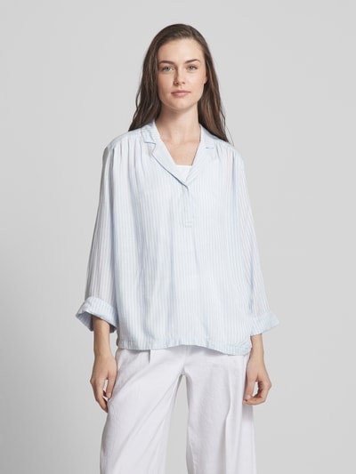 Esprit Bluse aus Viskose mit Streifenmuster Hellblau 4