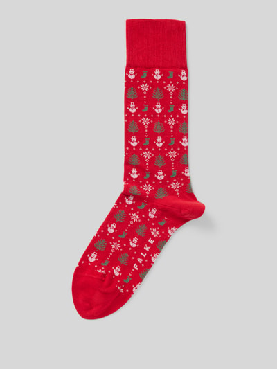 Falke Socken mit Label-Detail Modell 'MERRY PARTY' Rot 1