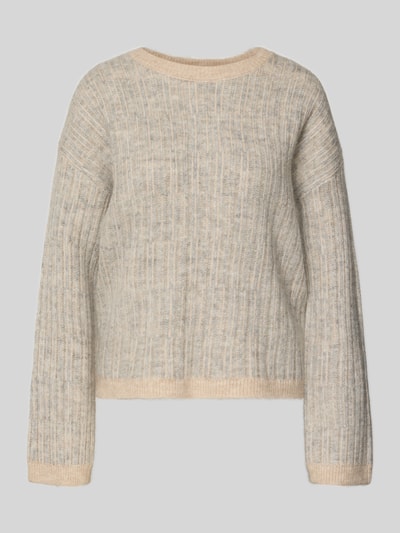 Selected Femme Relaxed Fit Pullover aus Woll-Mix mit Alpaka-Anteil Modell 'FALVA' Beige 2