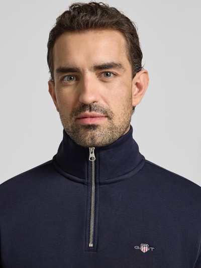 Gant Sweatshirt met opstaande kraag Marineblauw - 3
