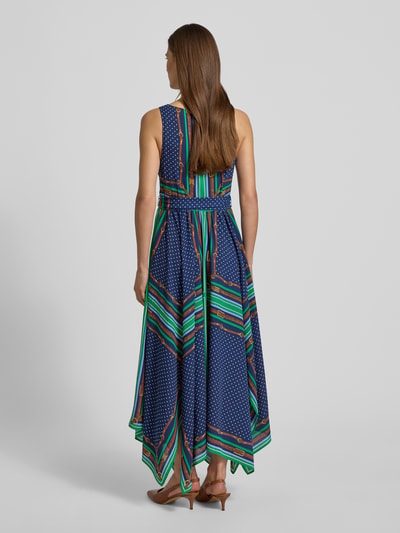 Lauren Ralph Lauren Getailleerde vrijetijdsjurk met all-over motief model 'VROSCHBEE' Blauw - 5