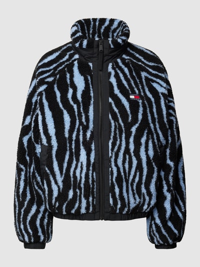 Tommy Jeans Sherpa jacket met dierenprint, model 'ZEBRA' Blauw - 2