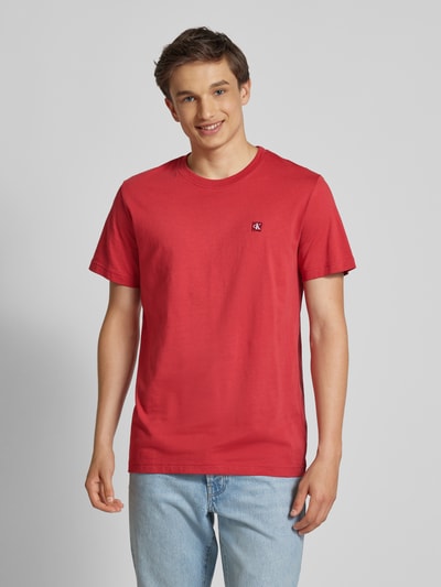 Calvin Klein Jeans T-Shirt mit Rundhalsausschnitt Rot 4