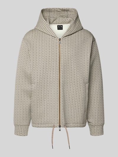 ARMANI EXCHANGE Sweatjack met tweewegsritssluiting en tunnelkoord Taupe - 2