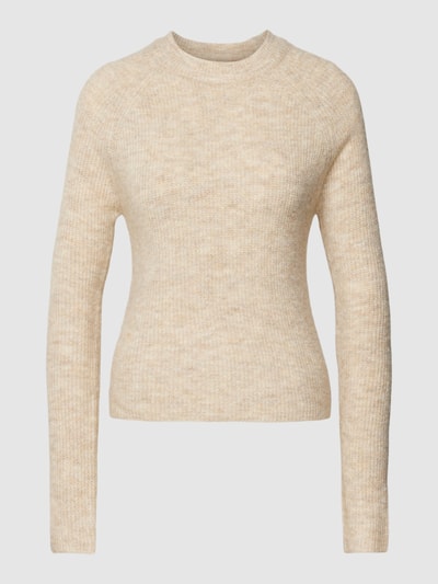 Pieces Gebreide pullover met raglanmouwen, model 'ELLEN' Beige gemêleerd - 2