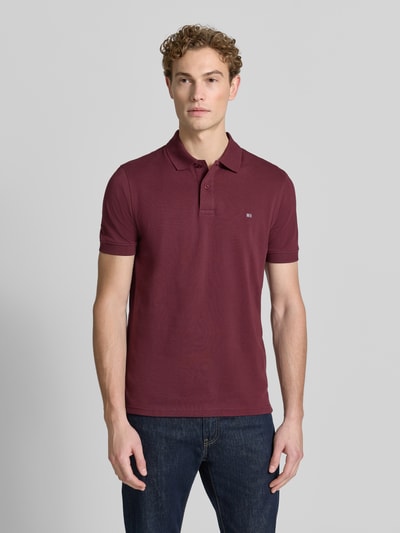 Christian Berg Men regular fit poloshirt met stitching Bordeaux - 4