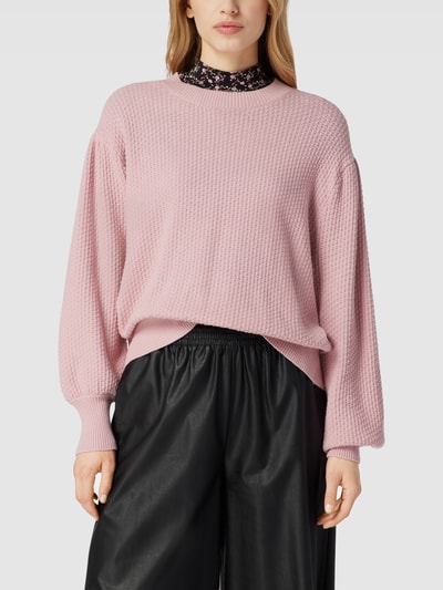 MSCH Copenhagen Gebreide pullover met structuurmotief Roze - 4