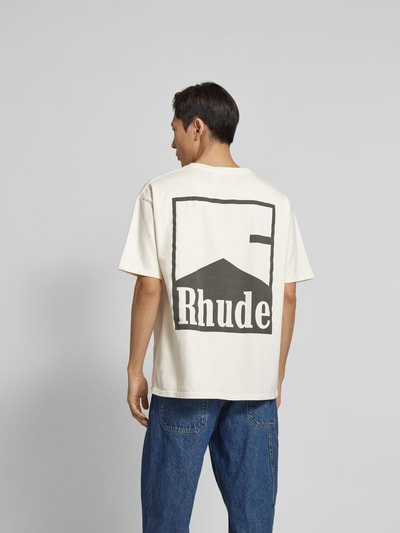 RHUDE T-Shirt mit Label-Detail Offwhite 5