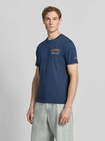 MC2 Saint Barth T-Shirt mit Label-Prints Modell 'PORTLAND' Marine 4