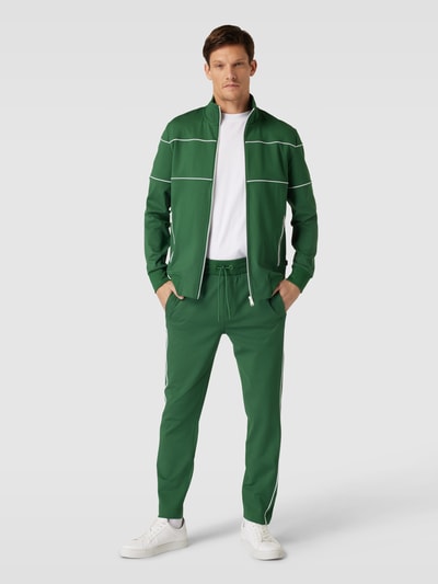 BOSS Bluza rozpinana ze stójką model ‘Sommers’ Zielony 1