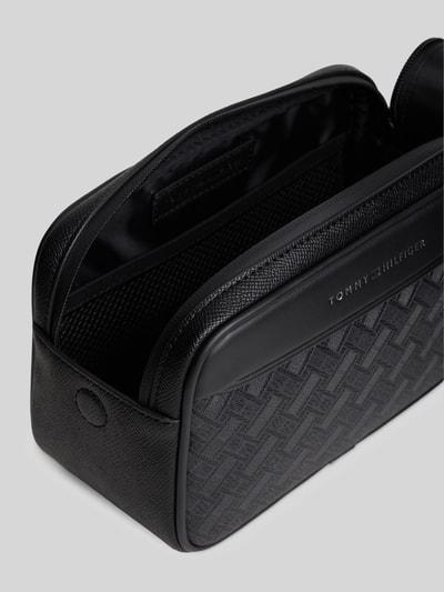 Tommy Hilfiger Kulturbeutel/ Kosmetiktasche mit Logo-Schriftzug Modell 'MODERN MONOGRAM WASHBAG' BLACK 4