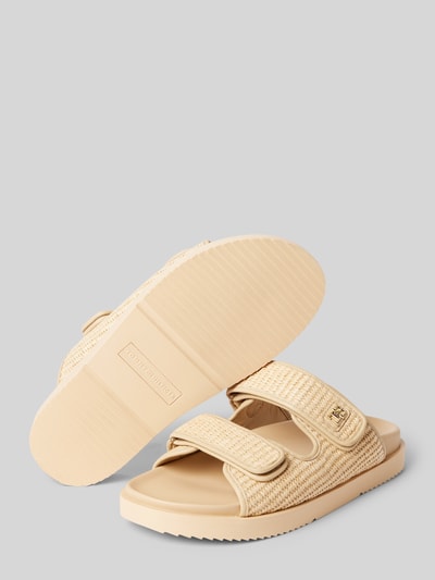 Tommy Hilfiger Slippers met klittenbandsluiting Zand - 4