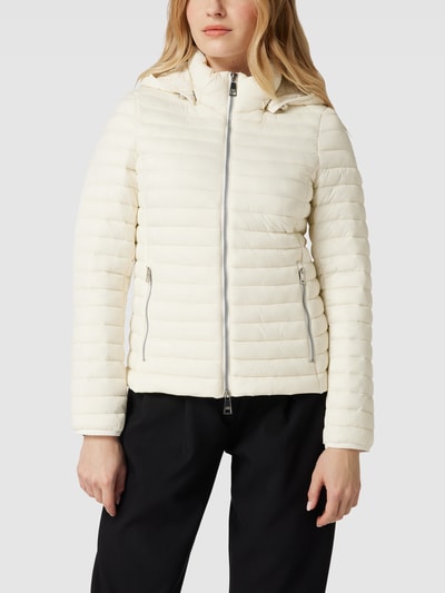 Fuchs Schmitt Steppjacke mit Label-Patch und abnehmbarer Kapuze Offwhite 4