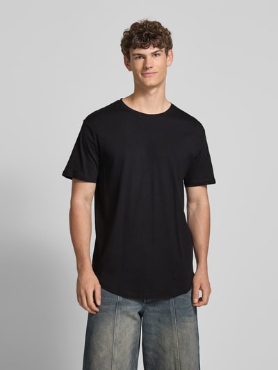 Only & Sons T-shirt met labeldetail, model 'MATT' Zwart - 4