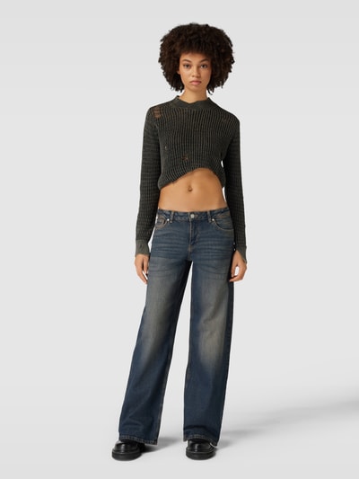 Review Loose Fit Jeans im 5-Pocket-Design Dunkelblau 1