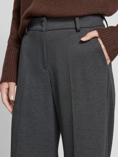 Brax Straight fit bandplooibroek van viscosemix, model 'STYLE.MAINE' Donkergrijs - 3