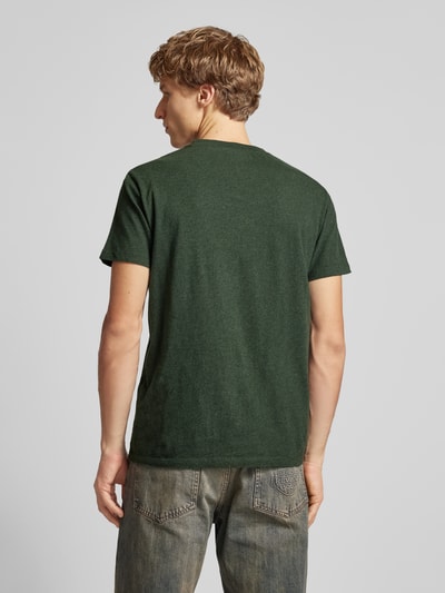 Superdry T-shirt met labelstitching Groen gemêleerd - 5