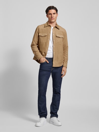 Colours & Sons Overhemdjack met knoopsluiting Beige - 1