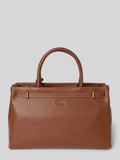 Tommy Hilfiger Torba z uchwytami z naturalnej skóry bydlęcej model ‘AMERICAN ICON’ Jasnobrązowy 4