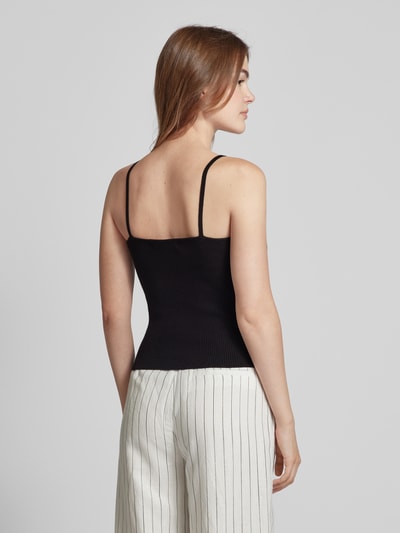 Vero Moda Top z dzianiny z zaokrąglonym dekoltem w serek model ‘WILLOW’ Czarny 5