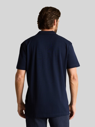 Tom Tailor Regular Fit Poloshirt aus Baumwoll-Mix mit Resortkragen Marine 5
