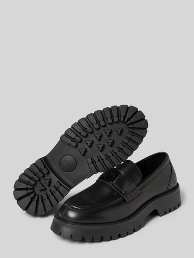 GUESS Slipper aus echtem Leder Modell 'Gorizia' Black 4