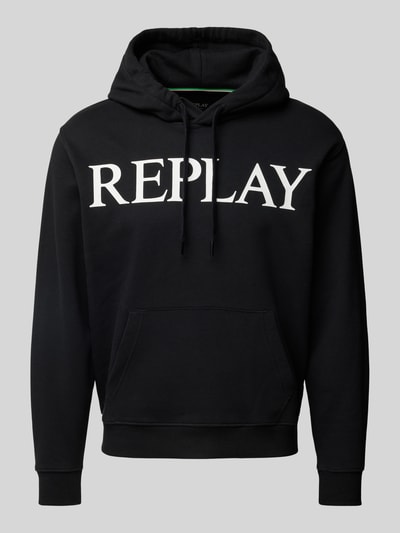 Replay Hoodie mit Label-Print Black 1