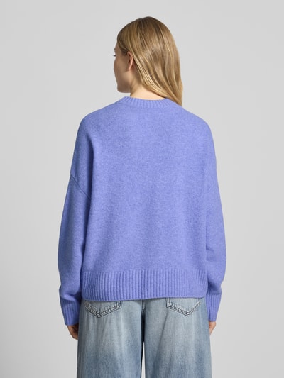 Vero Moda Relaxed Fit Pullover mit Woll-Anteil Modell 'BOOM' Hellblau Melange 5