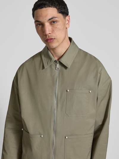 Nanushka Jacke mit Reißverschluss Oliv 3