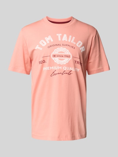 Tom Tailor Regular Fit T-Shirt aus reiner Baumwolle Rosa 2