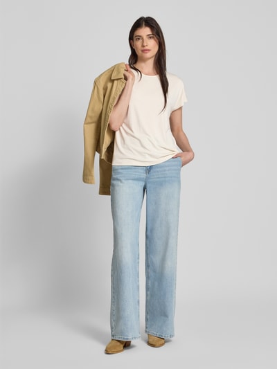 Jake*s Collection T-Shirt mit Rundhalsausschnitt Ecru 1