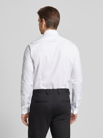 CK Calvin Klein Slim Fit Business-Hemd mit Strukturmuster Modell 'Bari' Weiss 5