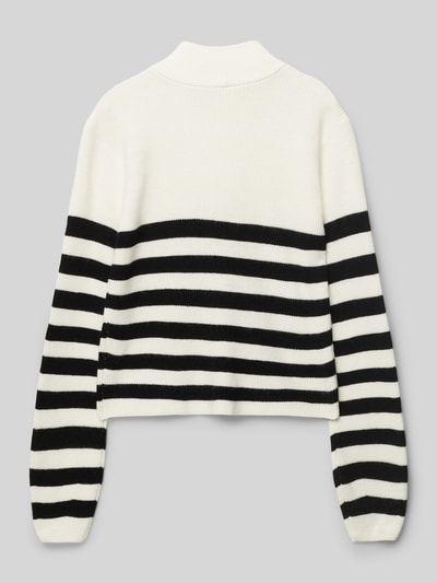 Only Regular Fit Strickpullover mit Streifenmuster Modell 'FRANCA' Offwhite 3