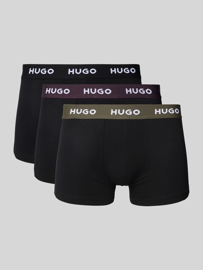 HUGO Boxershort met band met label in een set van 3 stuks Zwart - 1