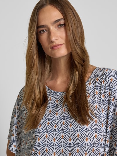 More & More Jumpsuit mit Rundhalsausschnitt und Bindegürtel Marine 3