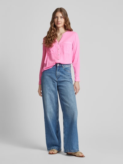 Christian Berg Woman Overhemdblouse met borstzakken Neon roze - 1