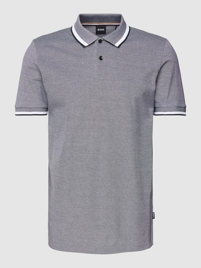 BOSS Poloshirt mit Label-Stitching Modell 'Parlay' Marine 2