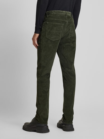 Tommy Hilfiger Straight leg corduroy broek in 5-pocketmodel, model 'DENTON' Olijfgroen - 5