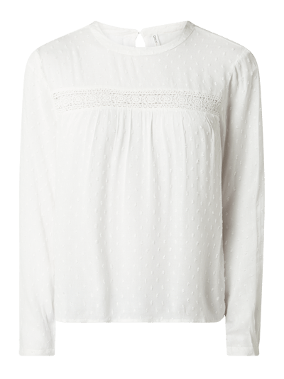 Only Blusenshirt mit Zierborte Modell 'Pelia' Offwhite 2