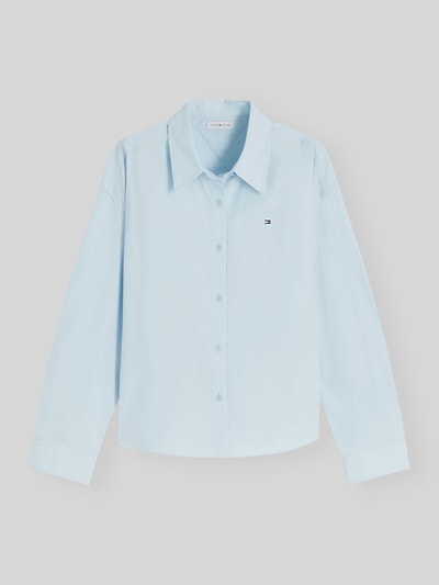Tommy Hilfiger Regular Fit Langarmbluse aus reiner Baumwolle Hellblau 2