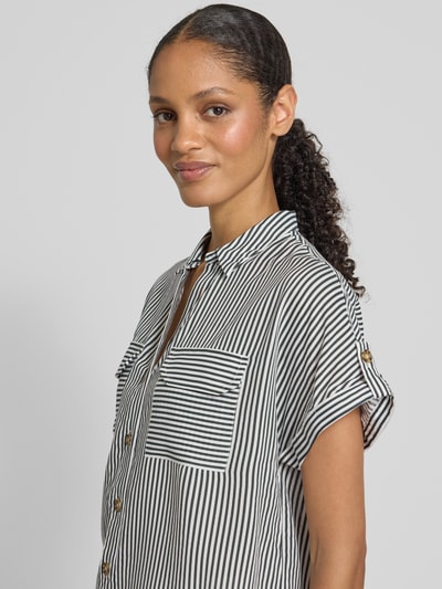 Vero Moda Regular Fit Hemdbluse aus reiner Viskose Modell 'BUMPY' Dunkelgruen 3