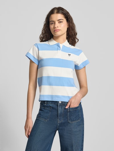 REVIEW Slim Fit Poloshirt mit Stitching Royal 4