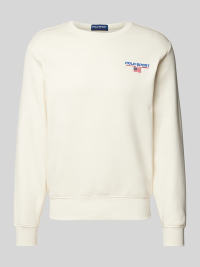 Polo Sport Sweatshirt mit Label-Stitching Offwhite 1