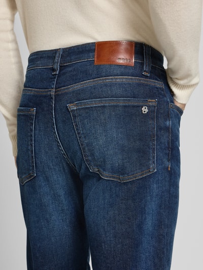 BOSS Orange Slim fit jeans van katoenmix, model 'ONYX' Marineblauw gemêleerd - 3