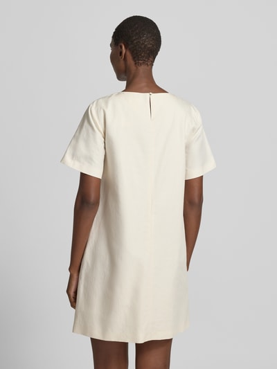 Weekend Max Mara Sukienka mini z lnu z mieszanka bawełny i lnu model 'ALOA' Biały 5