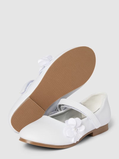 Happy Girls Ballerinas mit floraler Applikation Weiss 3