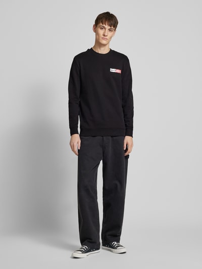 Tommy Jeans Sweatshirt mit Label-Print Black 1