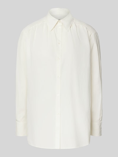 BOSS Orange Relaxed Fit Bluse mit Kentkragen Modell 'Belegant' Offwhite 2