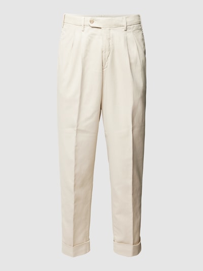 Baldessarini Stoffen broek met persplooien, model 'Camillo' Beige - 2