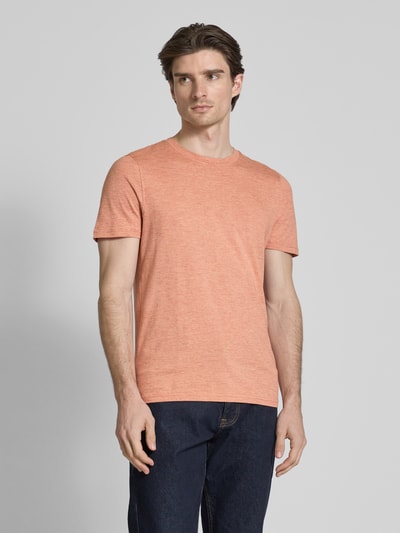 MCNEAL T-shirt met geribde ronde hals Terracotta - 4